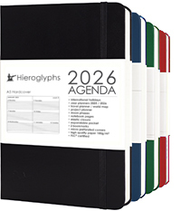 Klassieke agenda 2026 A5 met dik FSC papier weeknummers en elastiek