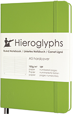 notitieboek lichtgroen groen kopen boekhandel, genummerd hardcover